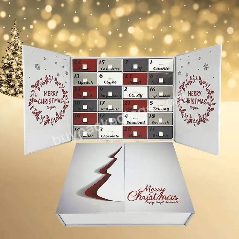 Christmas Calendar Advent Boxes 24 Days Custom Advent Calendar Empty 12 Drawers Jewelry Gift Luxury Advent Calendar Box