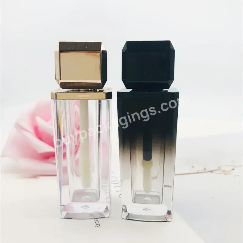 Clear Empty Acrylic Lip Gloss Tube,Diy Round Portable Liquid Lipstick Bottle,Cosmetic Container Shell Package