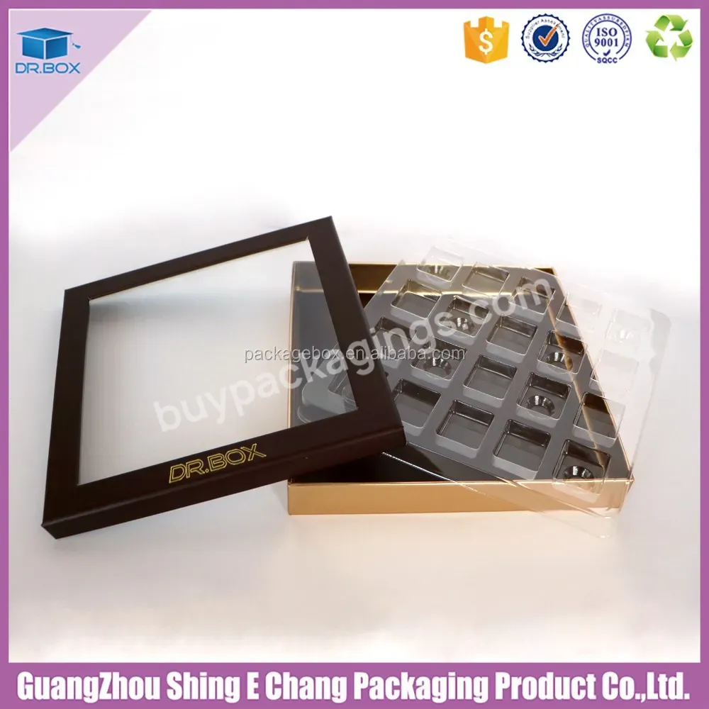 Clear Plastic Chocolate Boxes Wholesale/transparent Chocolate Packaging Boxes For Gold Chocolate Paper Box