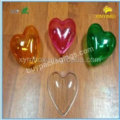 Clear Plastic Heart Shaped Candy Chocolate Box