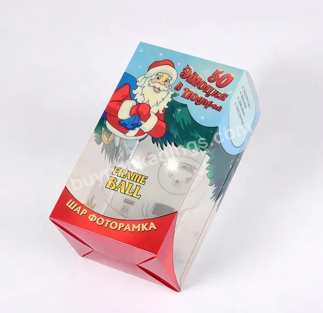 Clear Printing Packaging Gift Pvc Box For Christmas Gift Cmyk Rpet Acctate Box Hot Silver Stamping Plastic Favor Pet Box