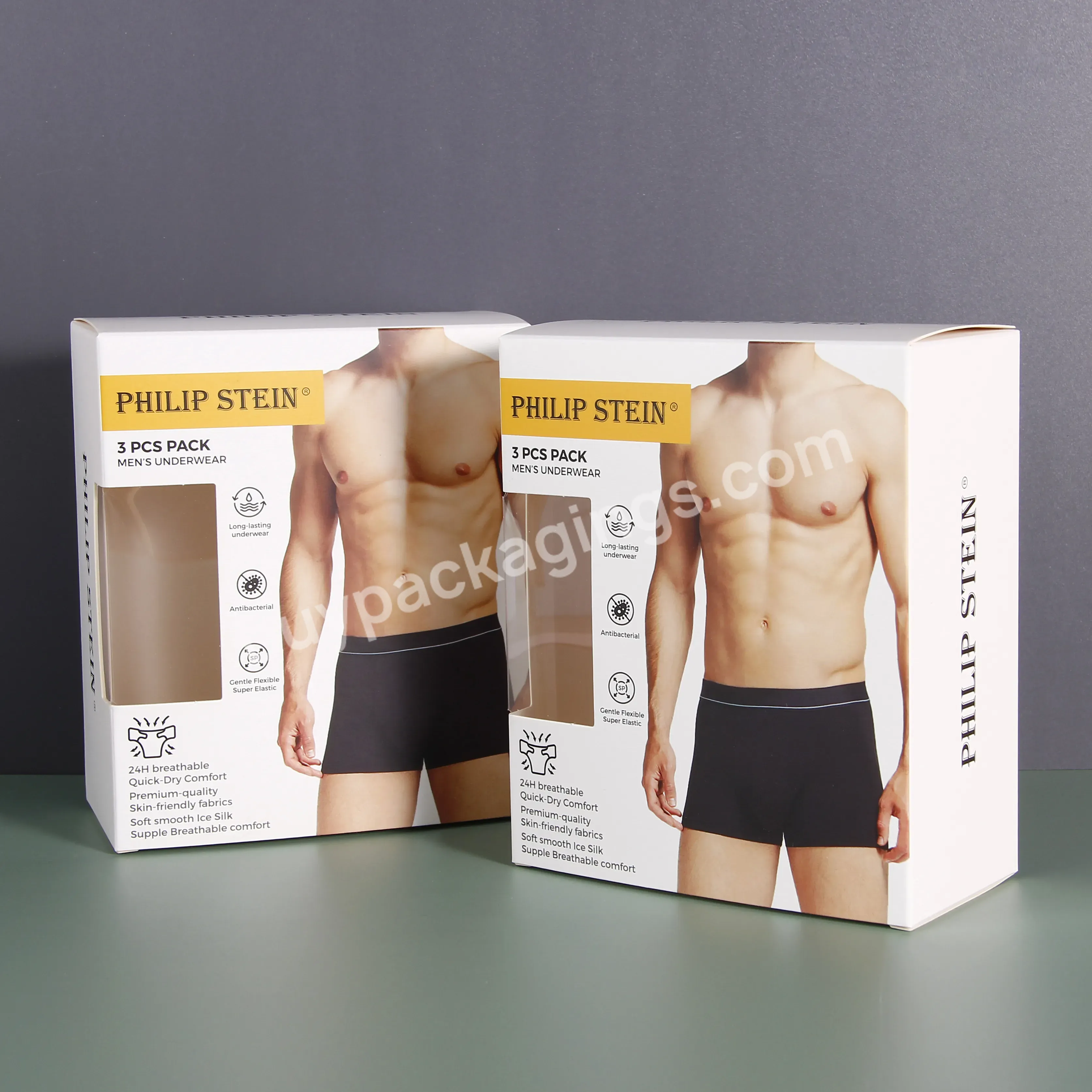 Clear Window Retail Woman Underwear Packaging Box Custom Box Packaging With Clear Window Paper Boxes