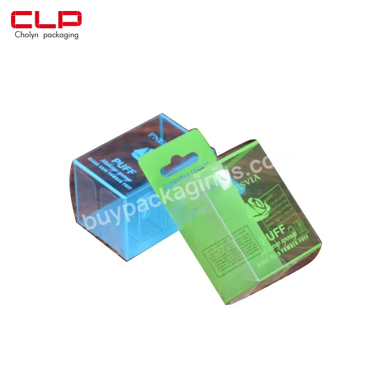 Clp Cholyn Customized Clear Plastic Makeup Puff Makeup Tool Beauty Sponge Blender Packaging Folding Box