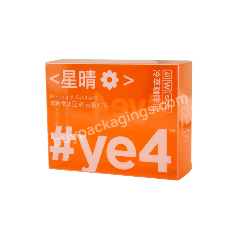 Coffee Pvc Packaging Box Customized Cosmetics Pet Packaging Box Hook Box