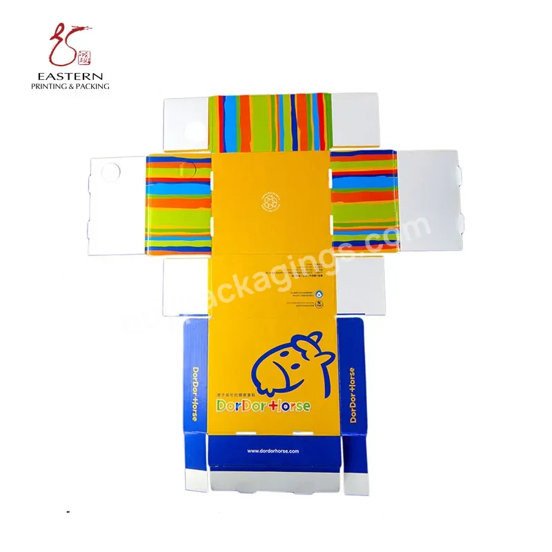 Color Printing Corrugated Children Stackable Shoe Packaging Box With Custom Logo Clear Foldable Shoe Storage Box