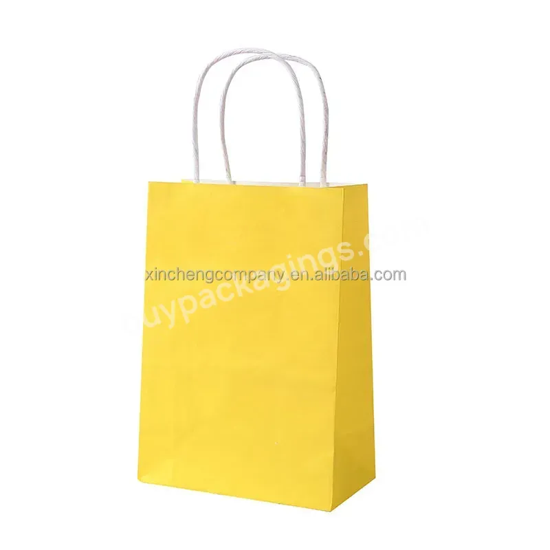 Colorful Kraft Paper Bags Packing Portable Paper Bags Rectangular Candy Color Colorful Shopping Bags