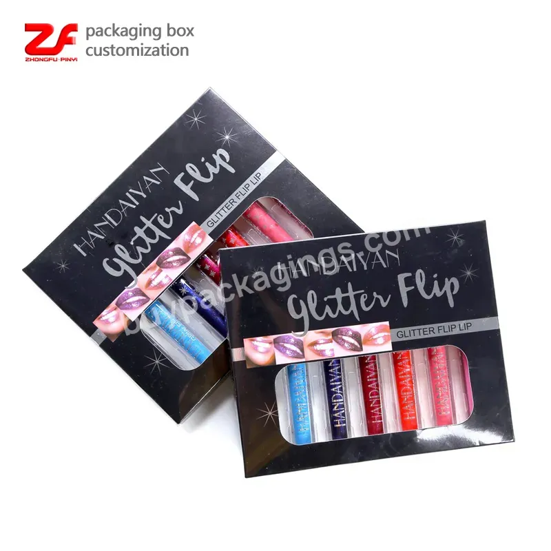 Colour Cartoon Packaging Paper Cosmetics Lipstick Set Gift Box Lip Gloss Custom Lipgloss Boxes
