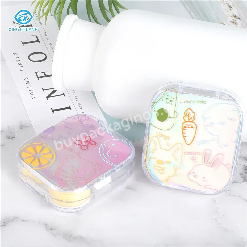 Contact Lenses Box Cartoon Bear Laser Pattern Case Myopic Contact Lenses Case Cute Girl Heart Storage Case - Buy Contact Lenses Case Cartoon Bear Laser Pattern Companion Case,Myopic Contact Lenses Case Cute Girl Heart Storage Case,Contact Lenses Case