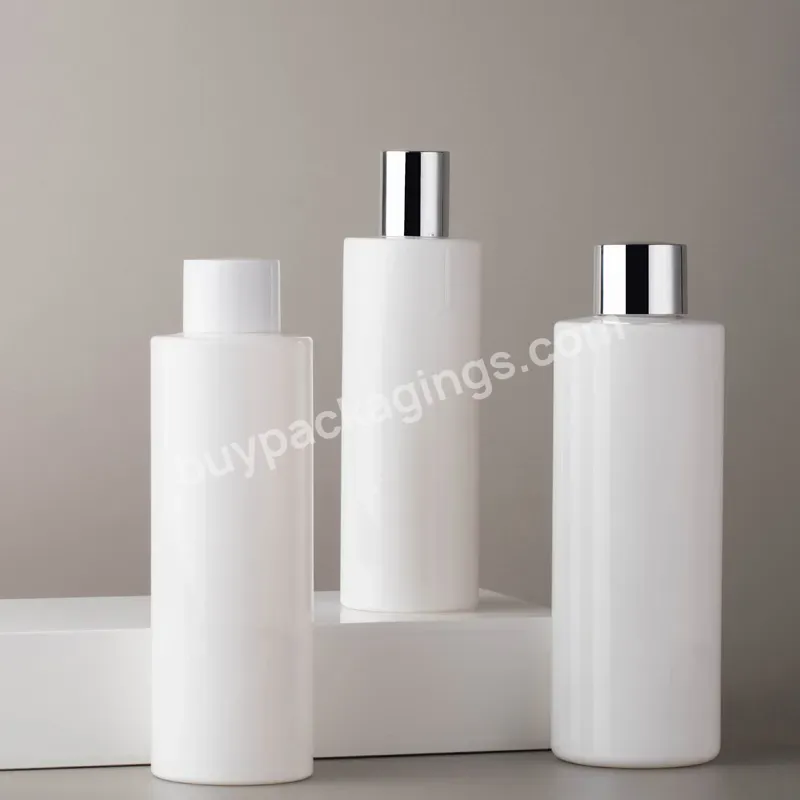 Cosmetic Any Caps 300ml 400ml 500ml Round White Screw Cap Bottle Customized Packaging Pump Bottle For Body Screw Cap Bottle - Buy Round Plastic Toner Bottle,300ml Screw Cap Bottle,Cosmetic Screw Cap Bottles.