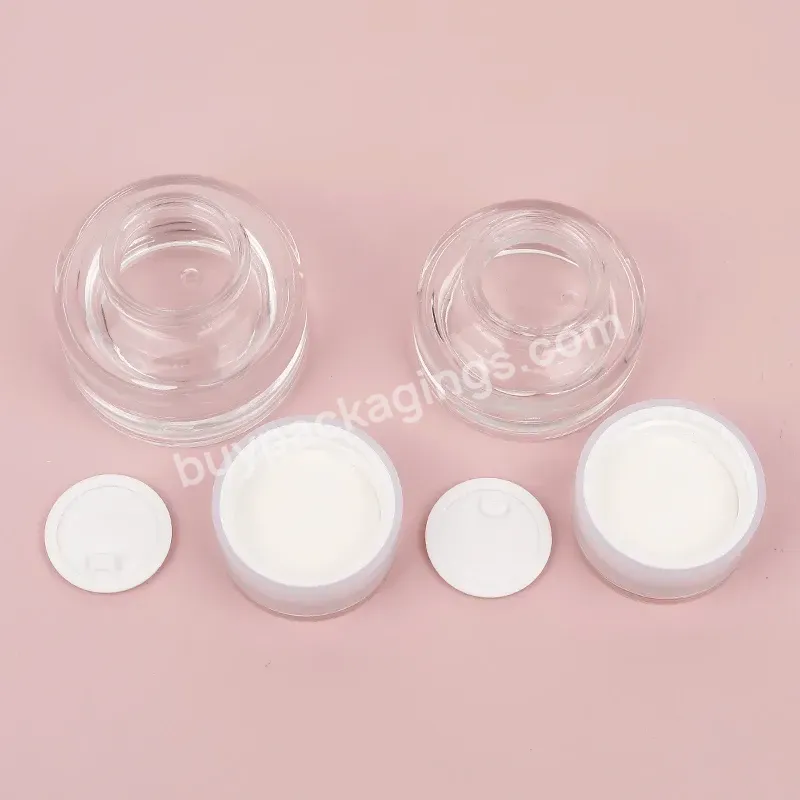 Cosmetic Bottle And Jar Container Recycled Cream Cosmetic Packaging Bottle Transparent Lotion Bottle With White Pump