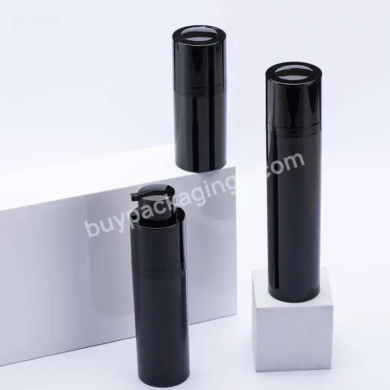 Cosmetic Bottle15ml 30ml 50ml Black Airless Bottle Packaging Airless Bottle Black Cosmetic Pump Bottle