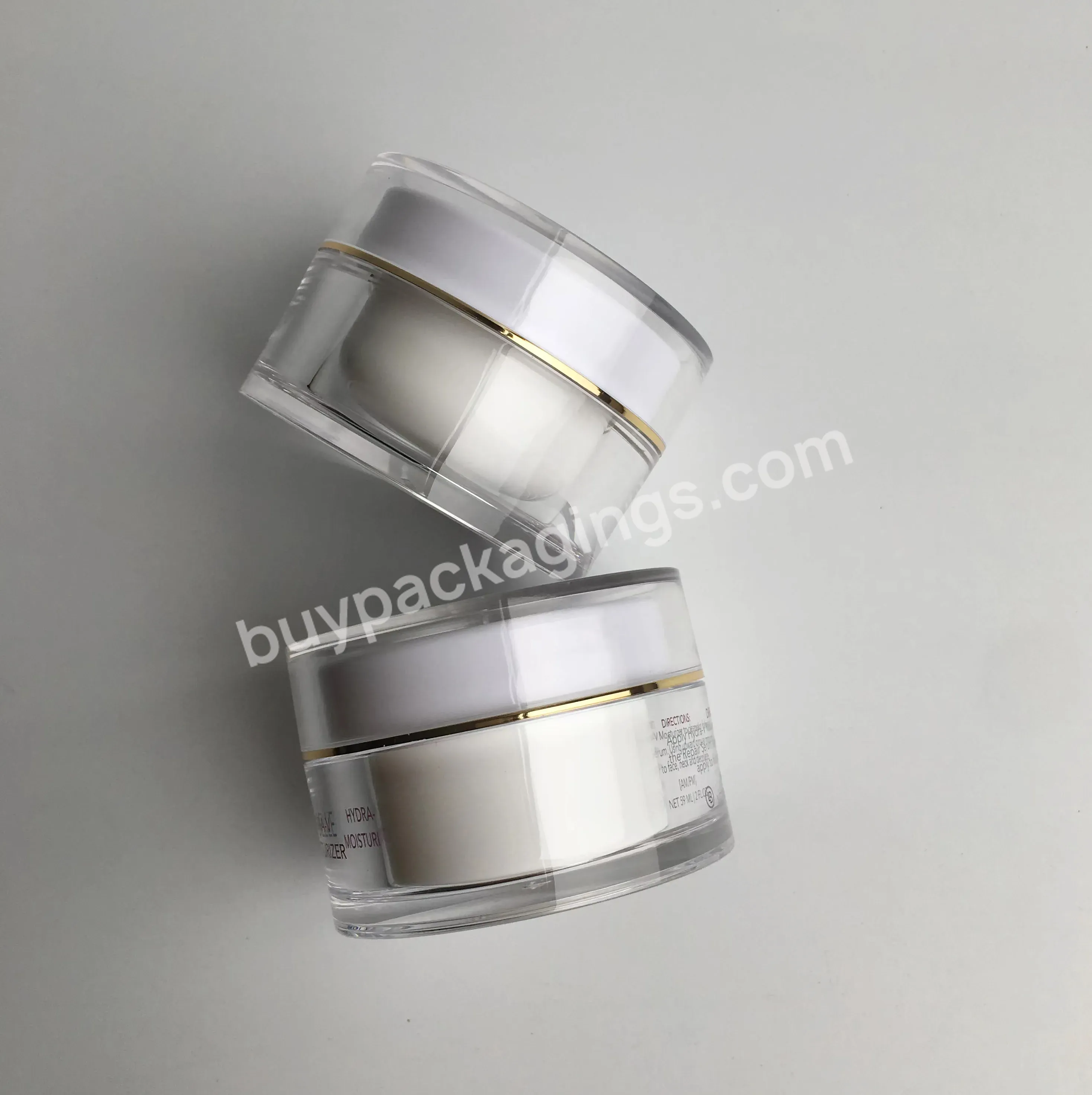 Cosmetic Containers Acrylic Cream Jar With Lid Wholesale Empty 15g 30g 50g Logo Beauty Packaging For Face Cream Eye Cream