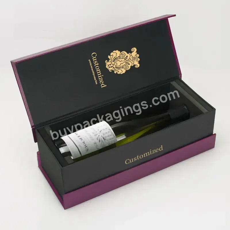 Cosmetic Shipping Glass Bottle Cardboard Gift Box Single Packaging Red Wine Bottle Box