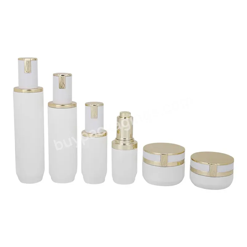 Cosmetics Glass Jar And Bottle Set For Skincare Luxury Porcelain Ceramic Serum Pump Bottle Cream Jar Serum Dropper Bottle