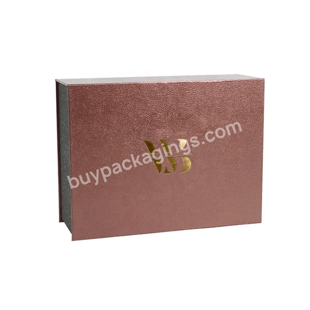 Creative Design Brown Full Printing Customized Size Rectangle Magnetic Gift Box For Perfume Packaging With Ribbon