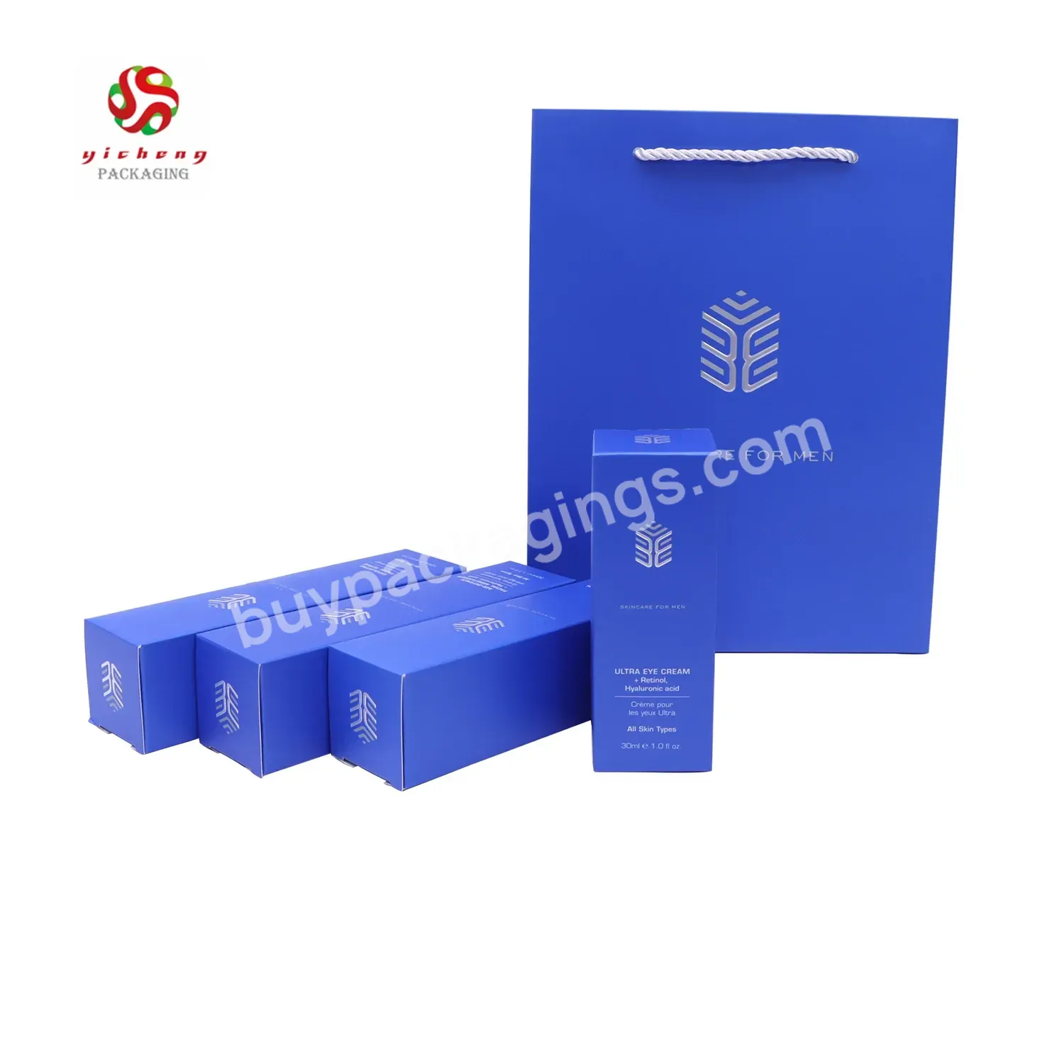 Custom 100ml Skin Care Bottle Luxury Rose Gold Paper Packaging Cosmetics Boxes For Lotion Skincare Sets Packaging Box