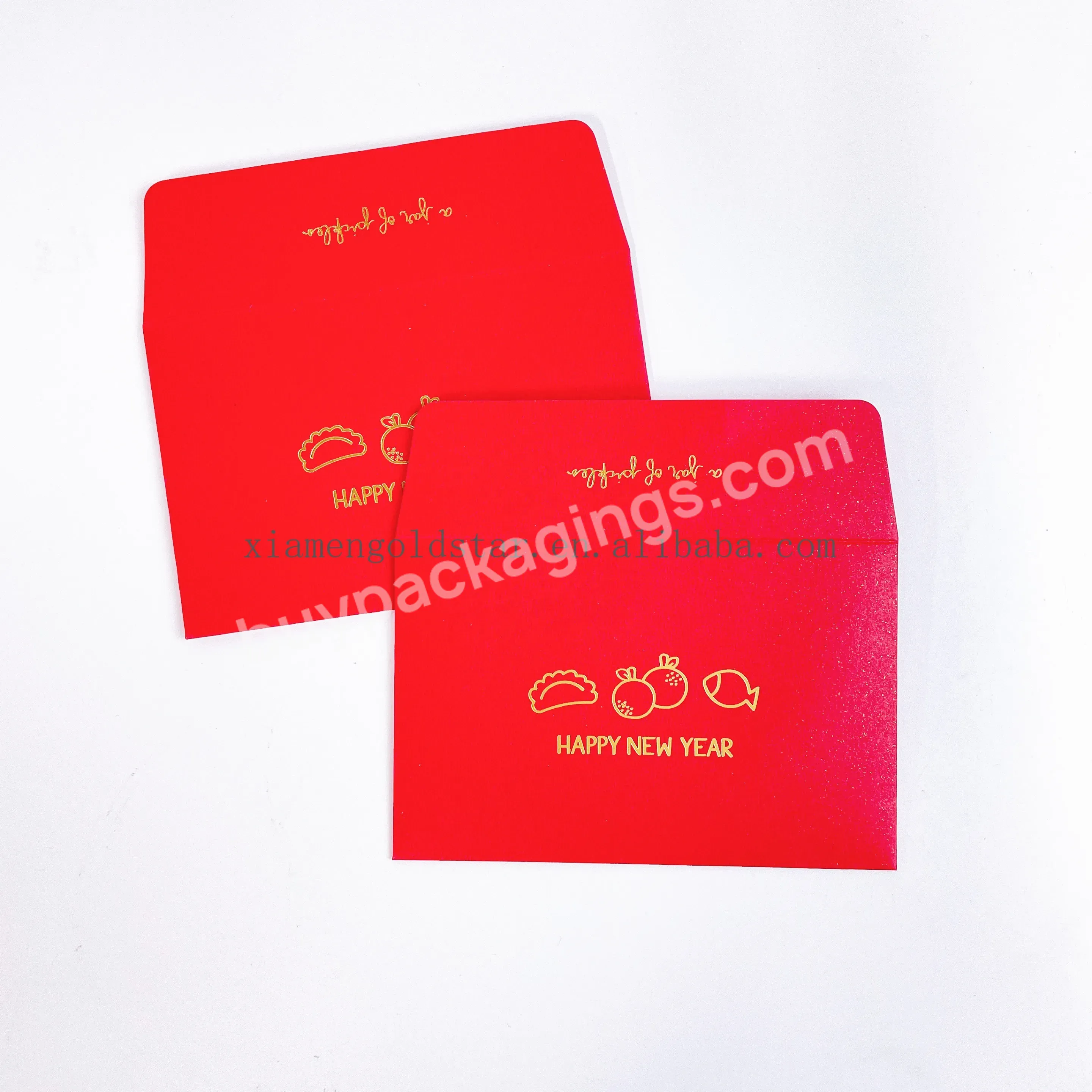 Custom 2024 Dragon Year Lucky Money Envelope Hong Bao Gift Packets Pouch Chinese New Year Red Envelope