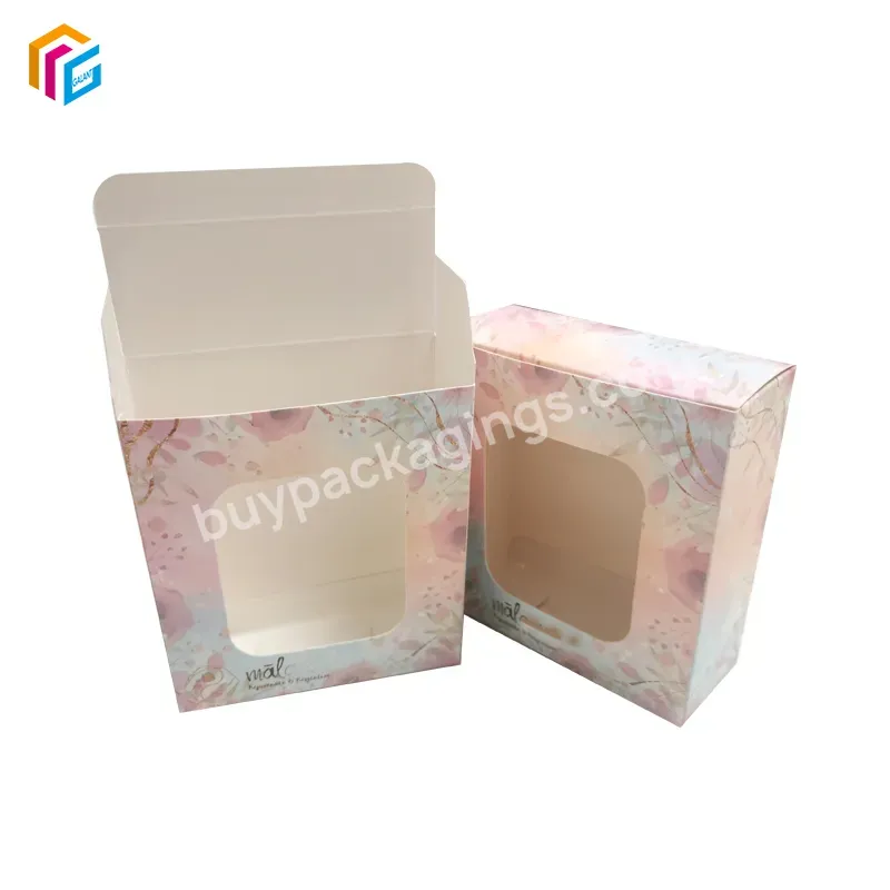 Custom Art Paper Matte Lamination Full Color Offset Printing Gift Soap Packaging Cardboard Paper Box With Window