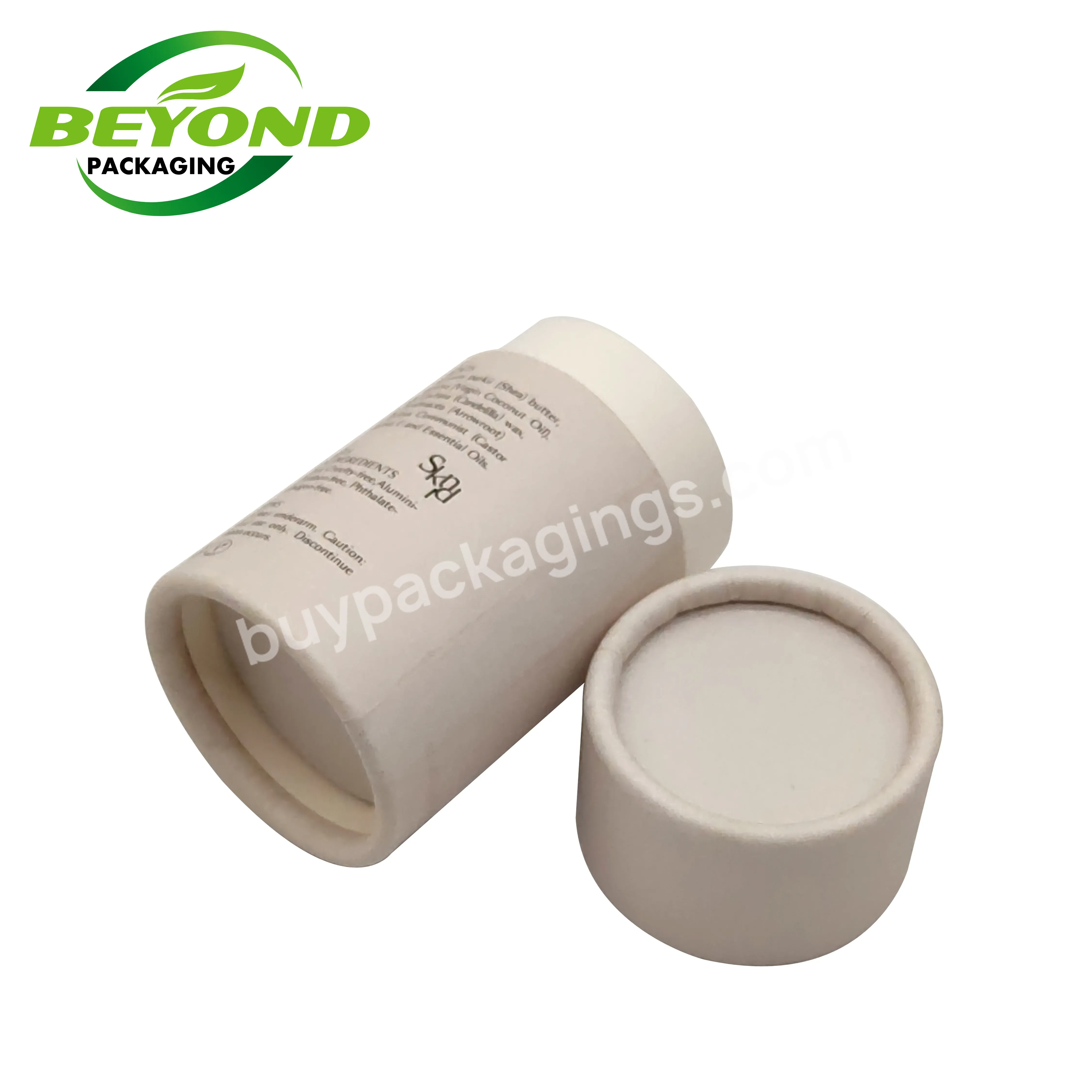 Custom Biodegradable Cardboard Push Up Paper Empty Tubes Cylinder Round Box Tube Packaging For Lip Balm Deodorant