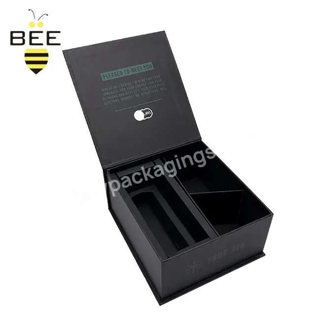 Custom Black Gift Packaging Cylinder Round Tube Candle Box