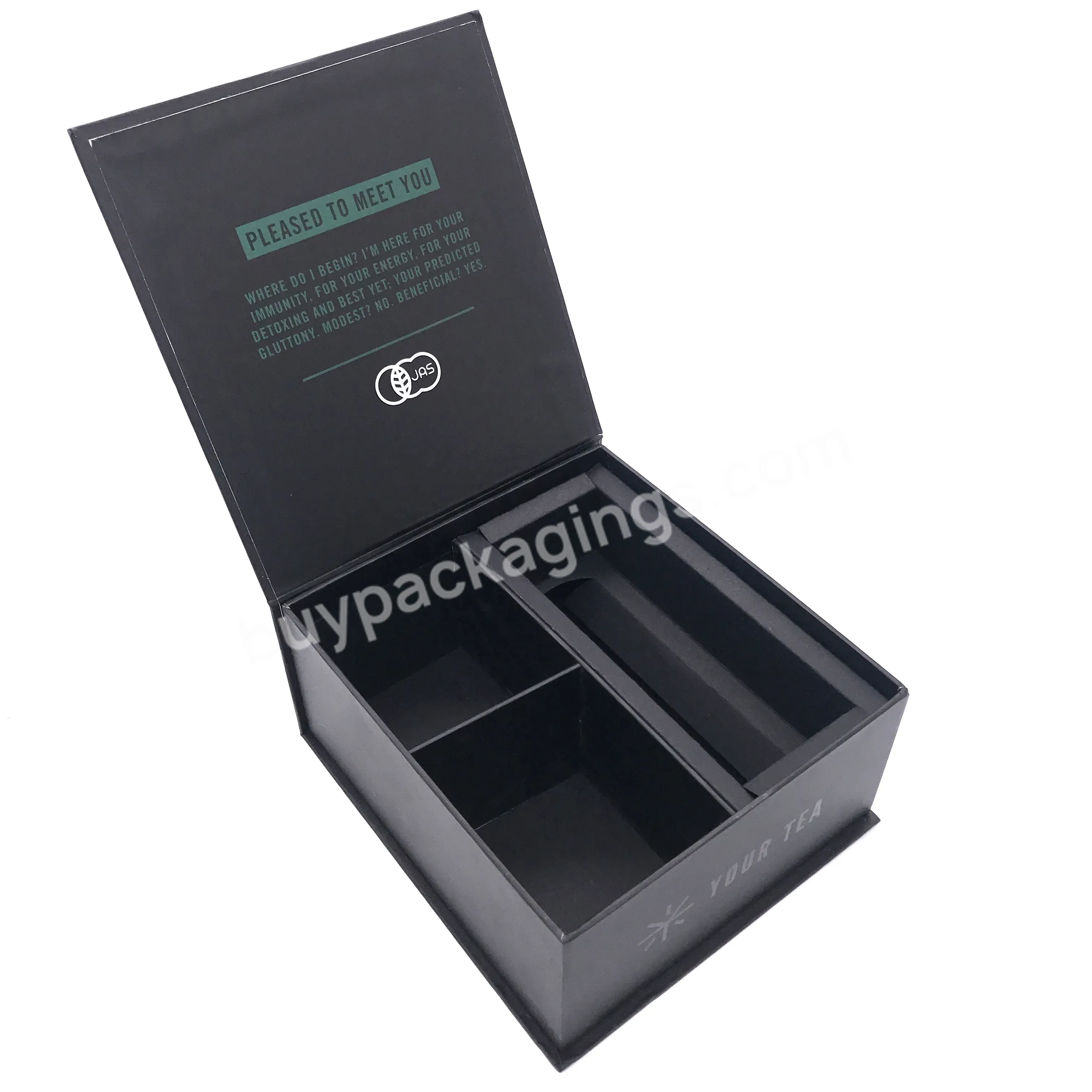 Custom Black Gift Packaging Cylinder Round Tube Candle Box