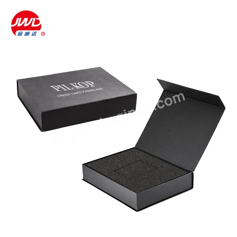 Custom Black Magnetic Paper Packaging Credit Card Box