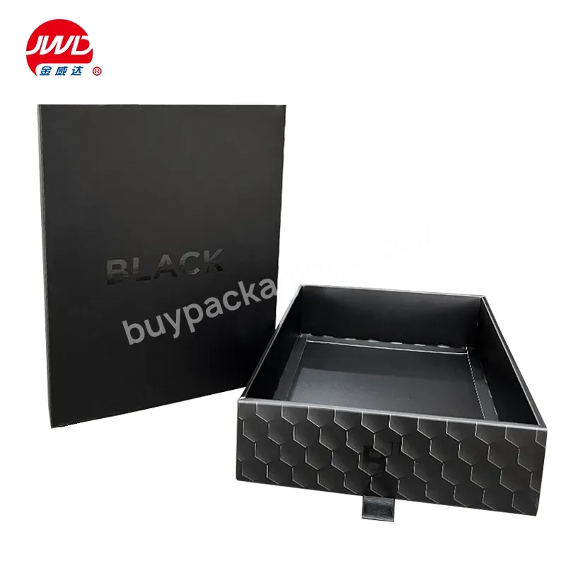 Custom Black Sliding Paper Drawer Box Packaging