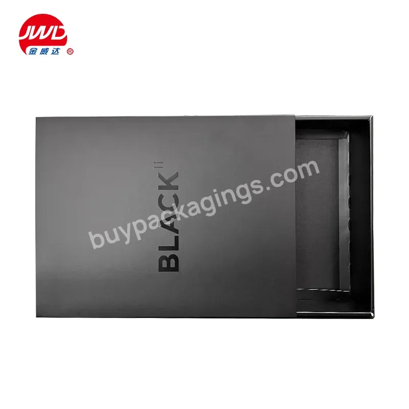 Custom Black Sliding Paper Drawer Box Packaging