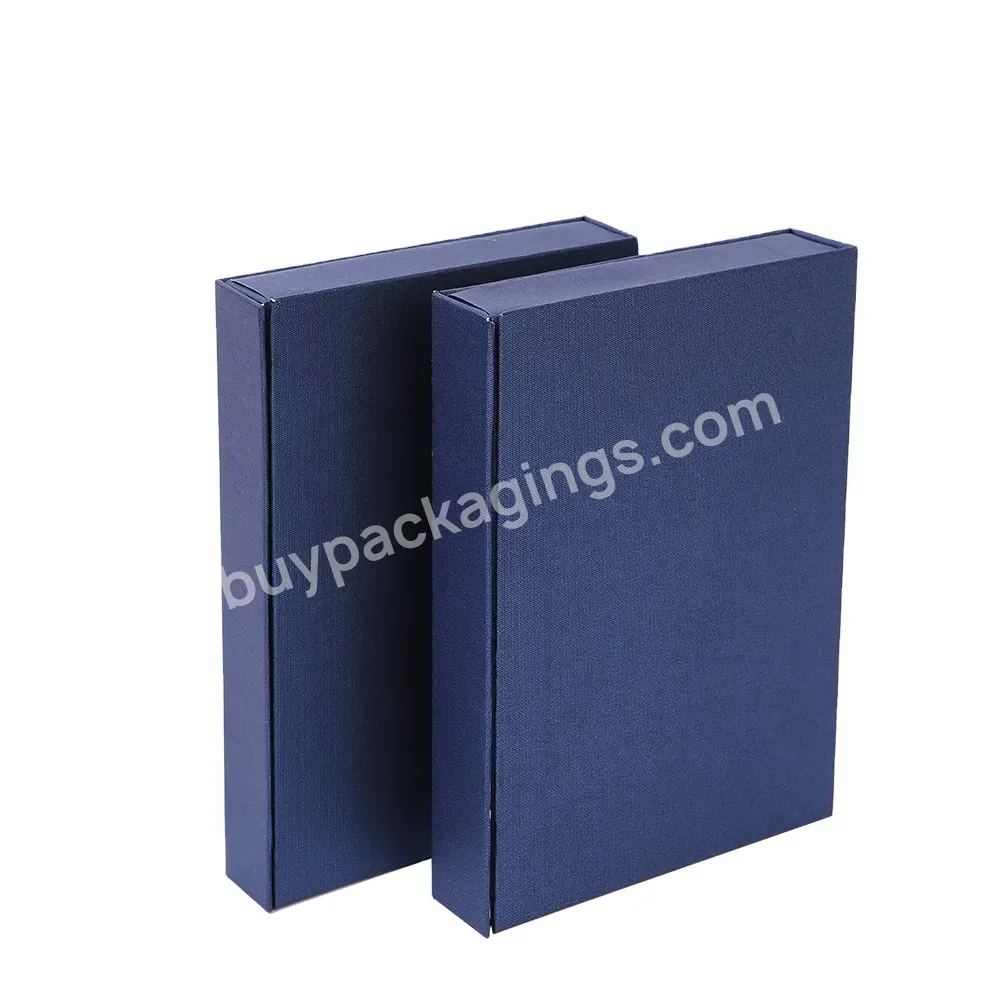 Custom Blue Gift Boxes Packing Men Clothing T-shirt Polo Shirts Magnetic Packaging Box