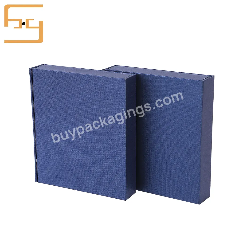 Custom Blue Gift Boxes Packing Men Clothing T-shirt Polo Shirts Magnetic Packaging Box