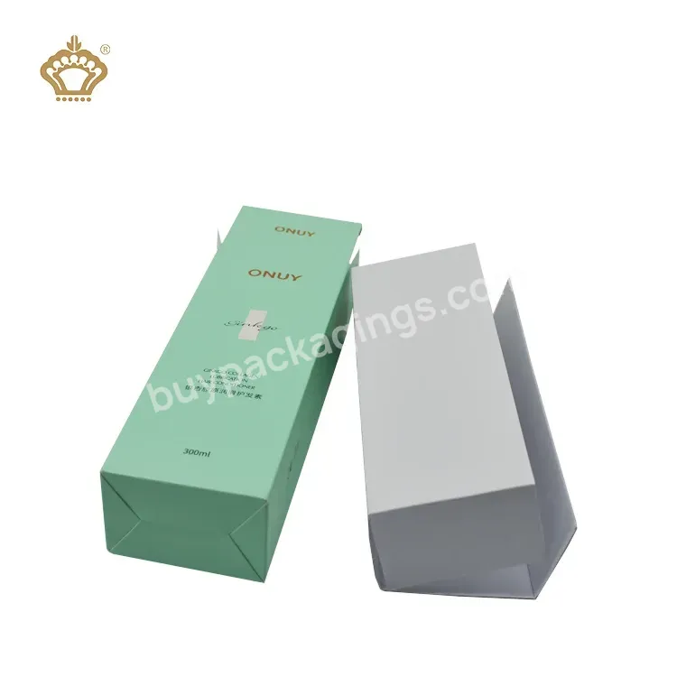 Custom Both Sides Print Foldable Hair Shampoo Conditioner Cosmetic Card Hairdressing Gel Box