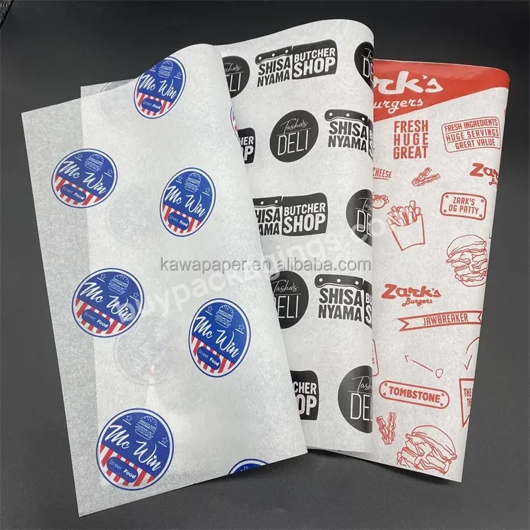 Custom Burger Wrapper Paper Deli Paper Coated Paper For Food - Buy Custom Burger Wrapper Paper,Deli Paper Greaseproof Paper,Coated Paper Food Grade Wrapping Paper.