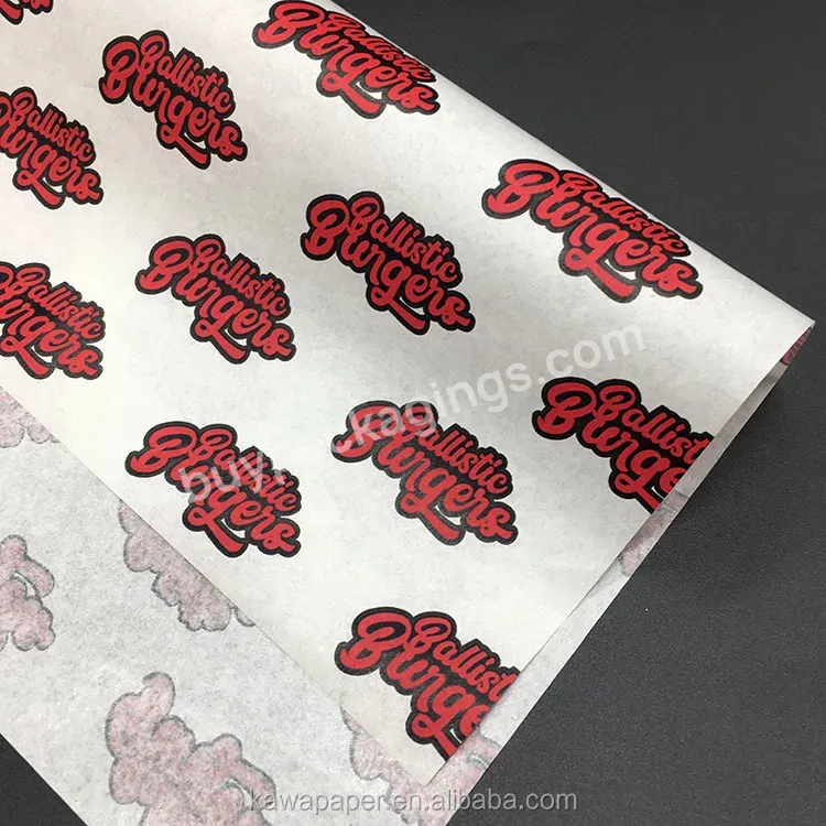 Custom Burger Wrapper Paper Deli Paper Coated Paper For Food