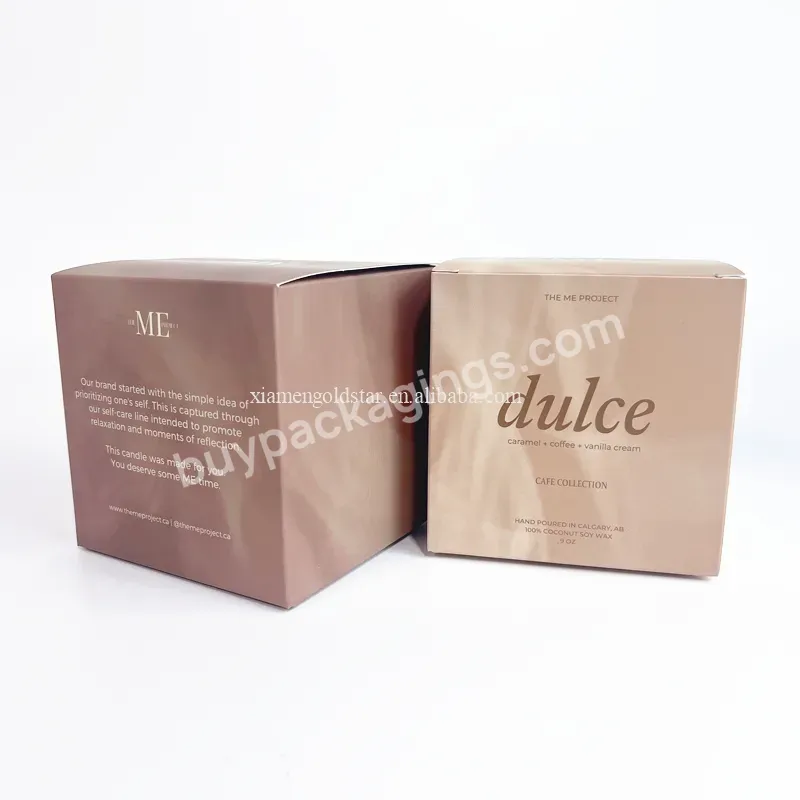 Custom Candle Box Candle Vessels With Lid And Box Logo Print Shipping Carton Packaging
