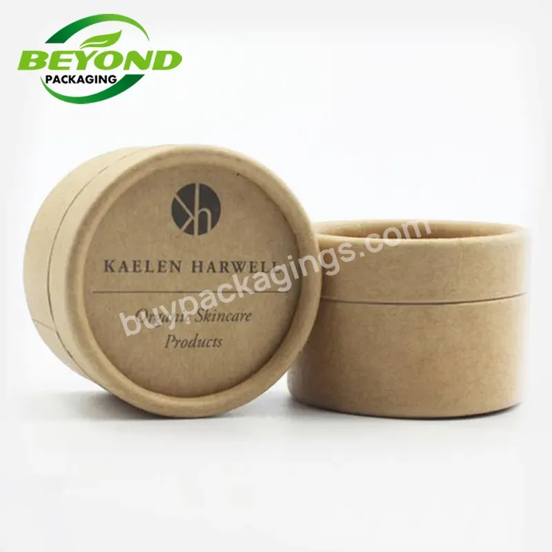 Custom Cardboard Eco Round Cylinder Packaging Tube For Cosmetic Soap Container Kraft Foil Lined Paper Luxury Cardboard