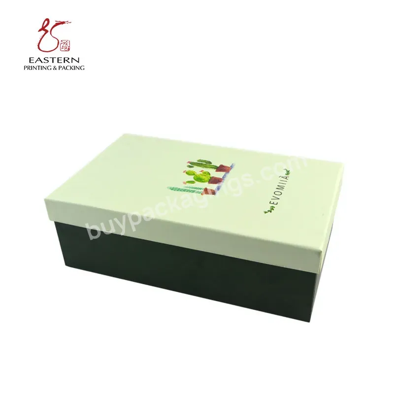 Custom Cardboard Square Shape Shoe Box Packaging With Custom Logo