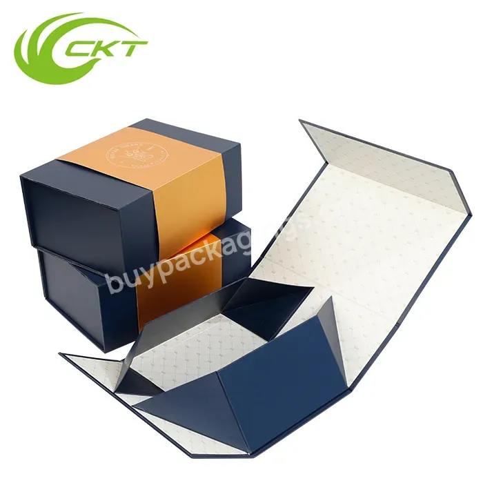 Custom Clothing Packaging Luxury Logo Fold Black Magnetic Gift Boxes For Gift Sets