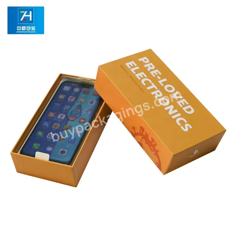 Custom Color Cardboard Lid And Base Paper Box Mobile Phone Packaging Phone Box For Phone