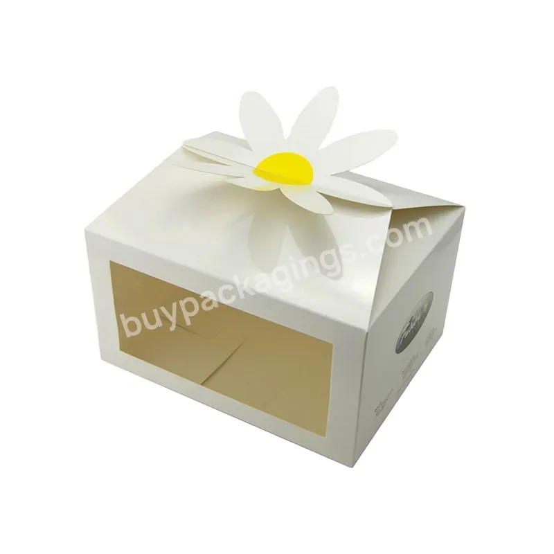 Custom Color Printing With Pvc Window Transparents Cake Box Packaging With Widow