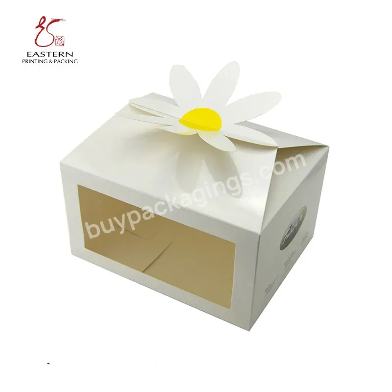 Custom Color Printing With Pvc Window Transparents Cake Box Packaging With Widow