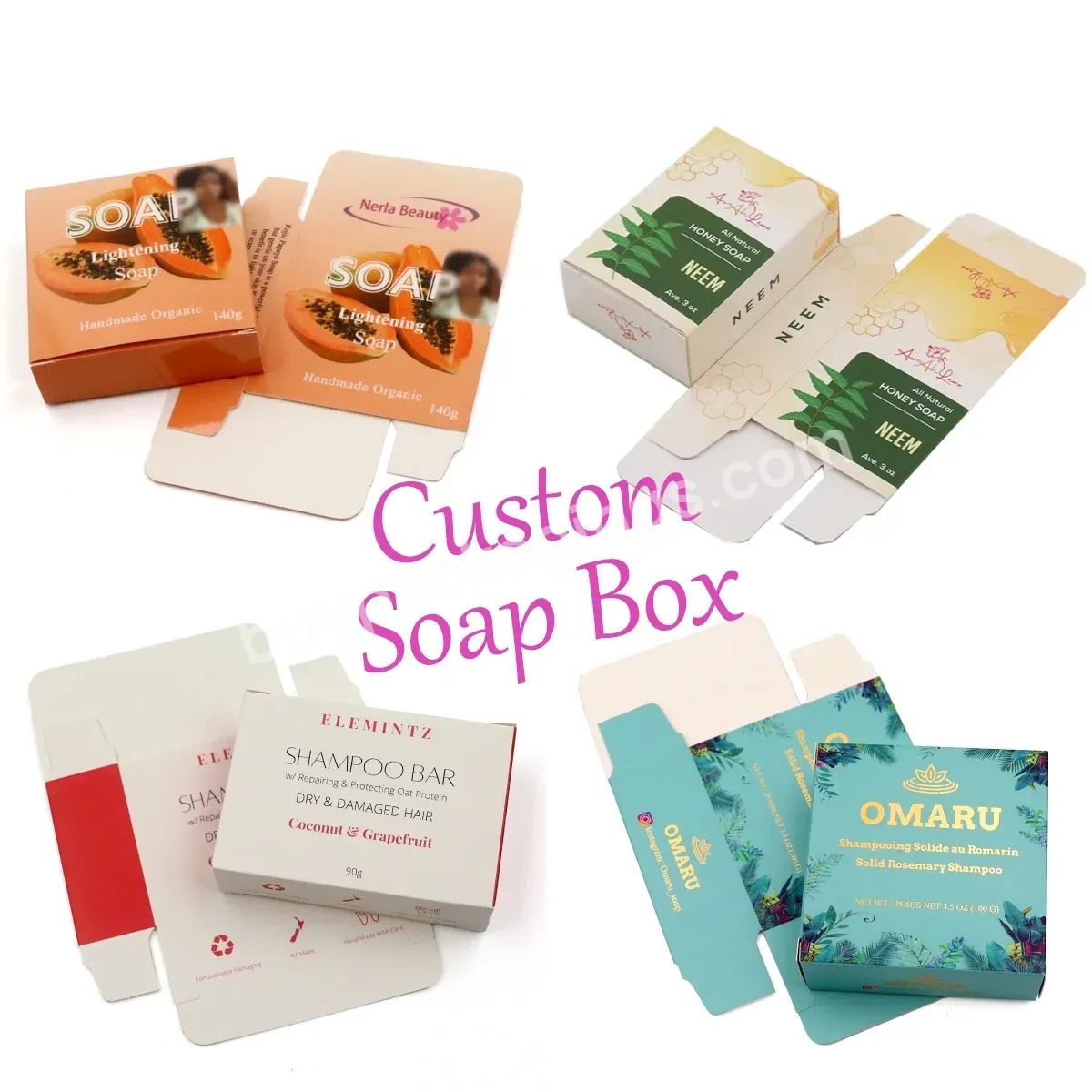 Custom Cosmetic Product Gift Packaging Paper Soap Bar Cube Packing Paper Boxes