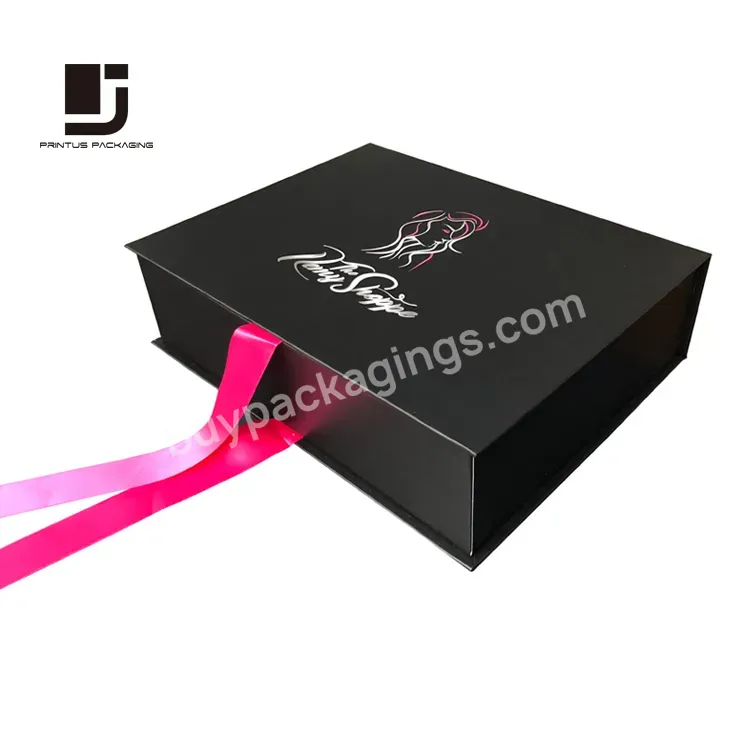 Custom Creative Paper Package Private Label Black Hair Extension Packaging Boxes - Buy Black Hair Boxes,Black Hair Extension Box,Black Hair Packaging Box.
