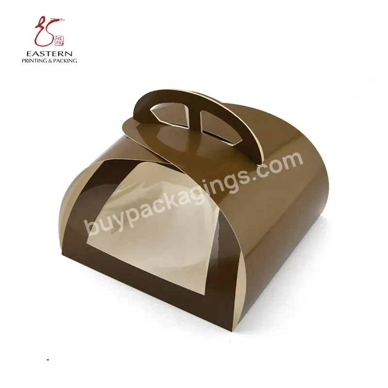 Custom Cute Birthday Paper Pastry Cake Boxes With Window