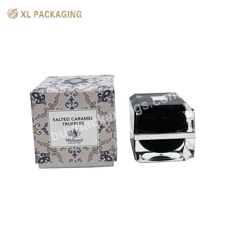 Custom Design Colorful Print Skin Care Lid And Base Box Cardboard Jar Small Box Packaging Rigid Paper Lid Box For Candle Bottles