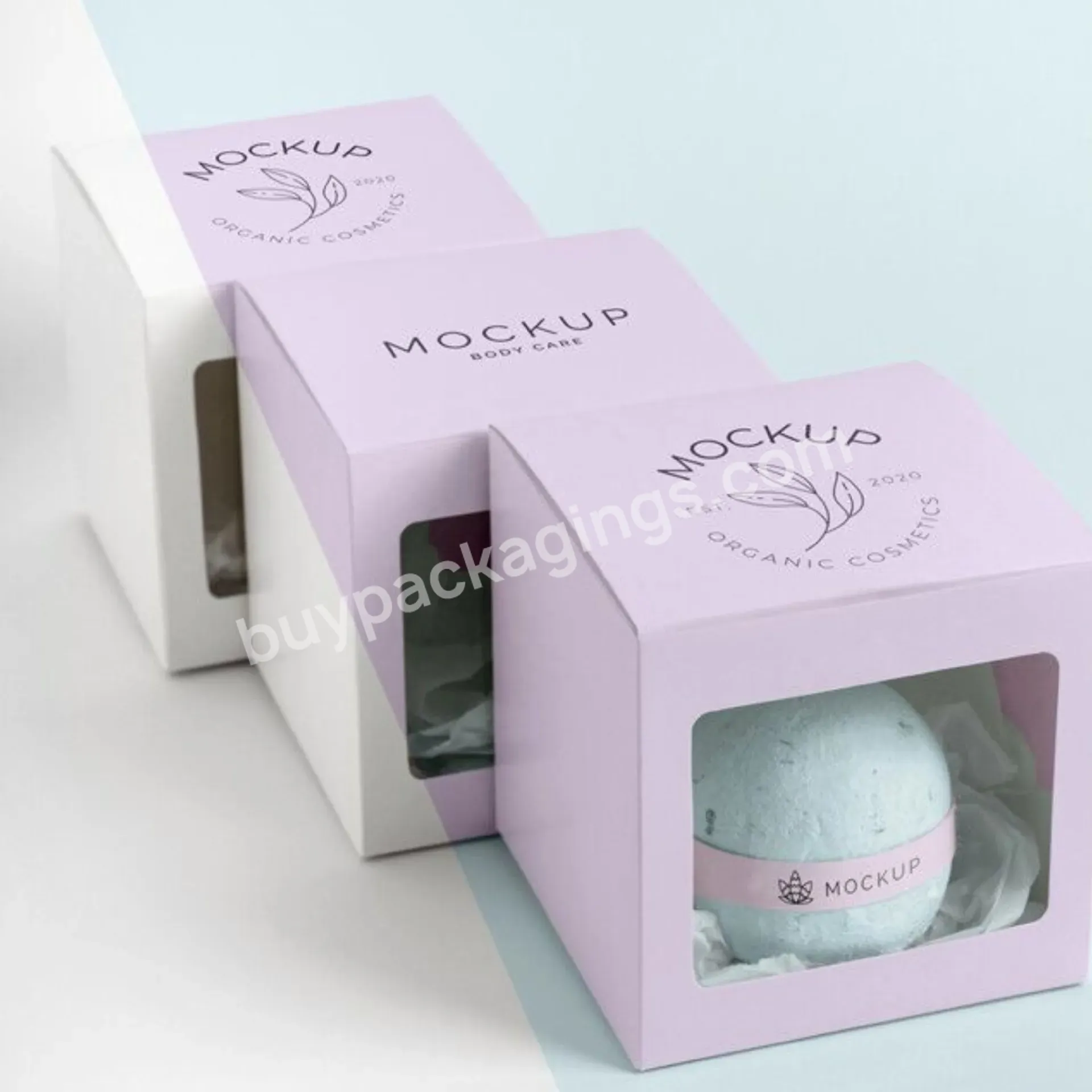 Custom Design Full Color Bath Bomb Packaging Box Paper Custom Mailer Craft Cards Slots Paper Box With Logo Printed