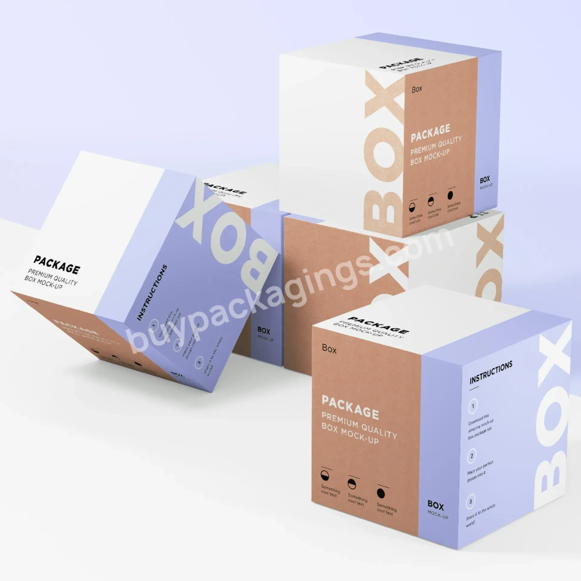 Custom Design Full Color Bath Bomb Packaging Box Paper Custom Mailer Craft Cards Slots Paper Box With Logo Printed