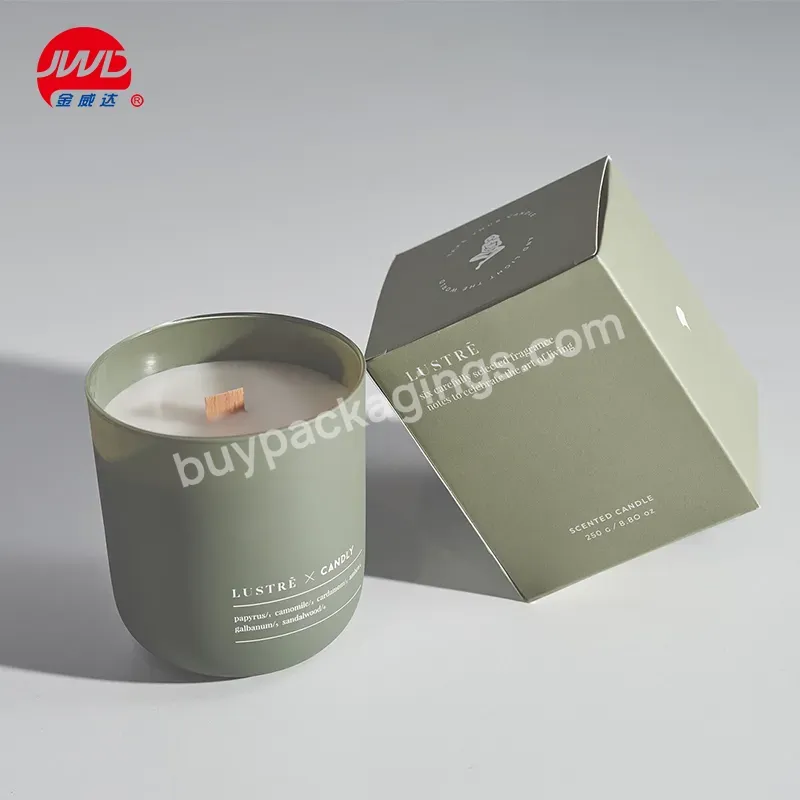 Custom Design Logo Printing Foldable White Paper Candle Packaging Box