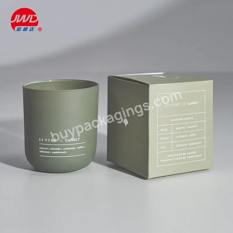 Custom Design Logo Printing Foldable White Paper Candle Packaging Box