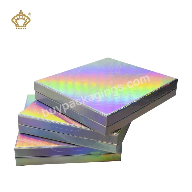 Custom Design Luxury Cosmetic Makeup Hologram Holographic Box Packaging Aluminium Foil Holographical Packing Gift Box