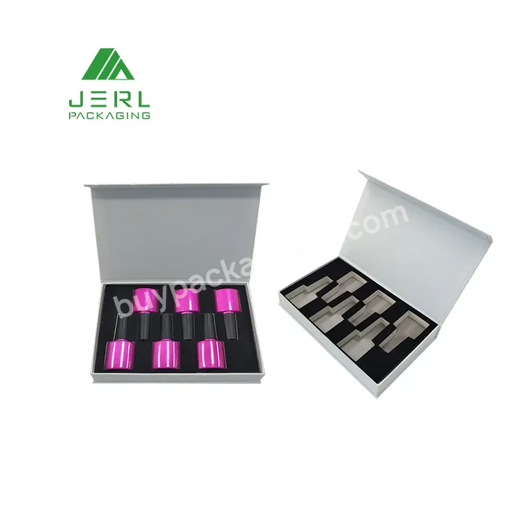 Custom Design Paper Magnet Cosmetic Nail Care Box Gift Boxes Gel Nail Polish Bottle Packaging Box